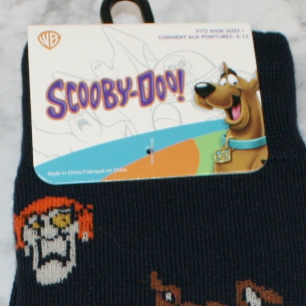 SCOOBY DOO Socks Halloween Spooky Creepy Crew Unisex October Black One Size - Picture 4 of 13
